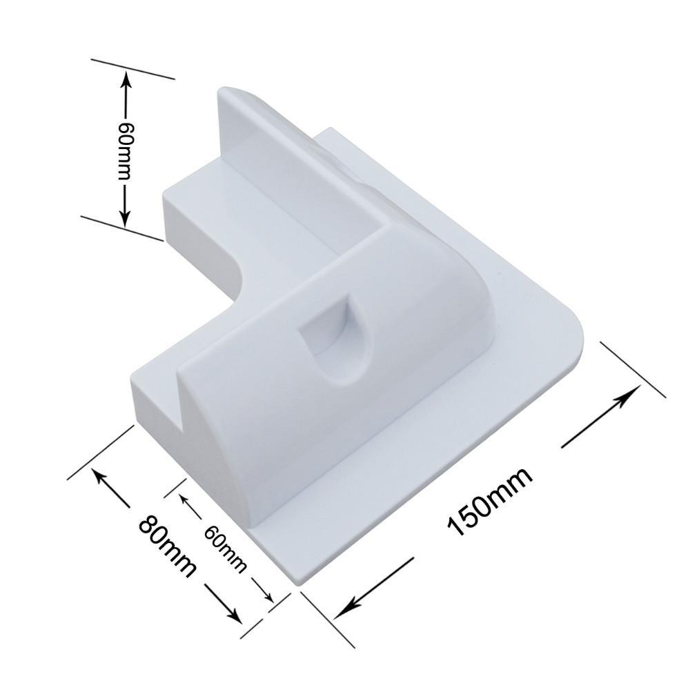 White Color Solar Panel Mounting Bracket Kit: Cable Entry & Corner Brackets & Side Brackets  | ECO-WORTHY