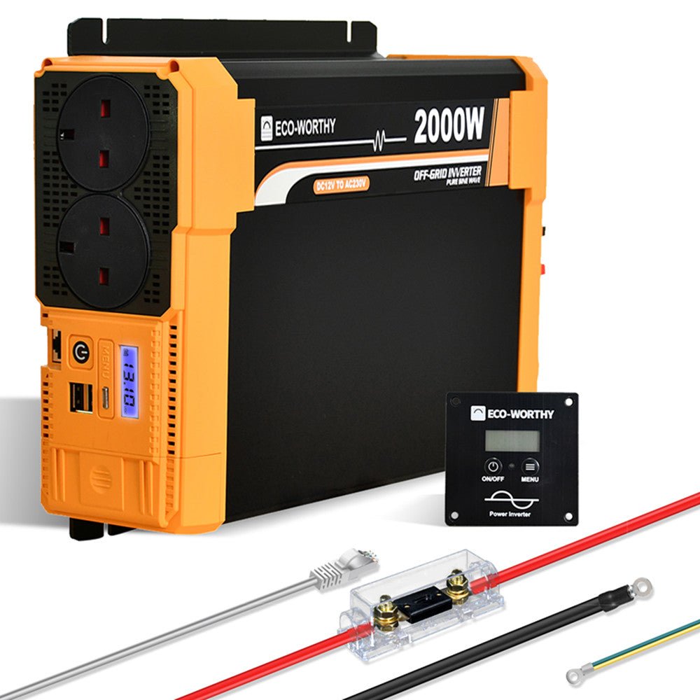 2000W Off Grid Pure Sine Wave Inverter 12V to 230V