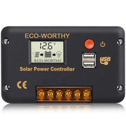 Eco-Worthy 30A PWM LCD Display Solar Charge Controller Regulator with USB Port 12V/24V Autoswitch