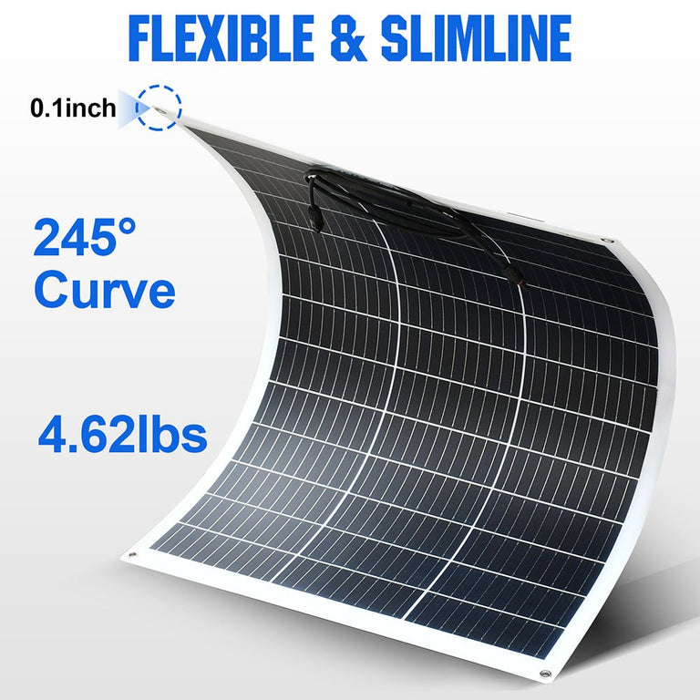 130W 12V Flexible Mono Solar Panel - eco - worthy - uk