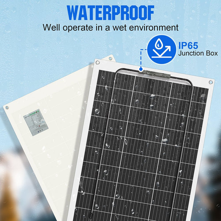 130W 12V Flexible Mono Solar Panel - eco - worthy - uk